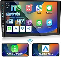 Vista 1 de Estéreo para automóvil Android 11 2G + 32G con Carplay inalámbrico de 9 pulgadas, pantalla táctil inalámbrica Android Auto doble DIN, radio