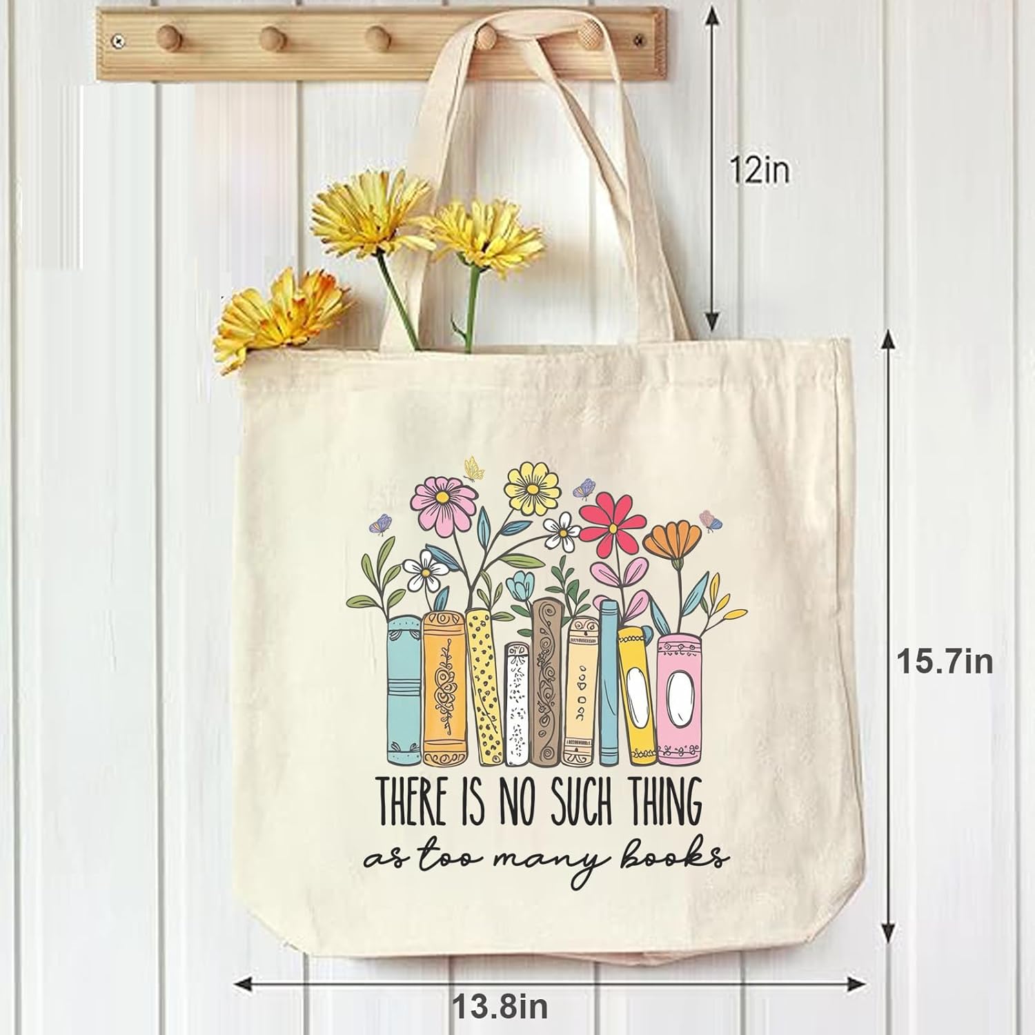 Book Lovers Gifts for Women - Cute Canvas Tote Bag Gifts for Women Adults, Book Lovers, Librarians&Readers,Perfect for Bookish Gifts,Mothers Day - Image 5