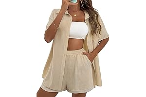 Women's Short Plus Set - Summer Casual Shorts Set