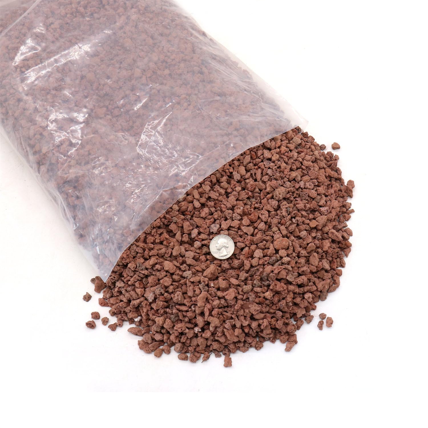 Roca volcánica para plantas. Roca de lava de color rojo. 1/5 pulgadas - 10 libras para macetas suculentas, macetas, plantas, jardinería, interior, manualidades, rellenos de jarrones