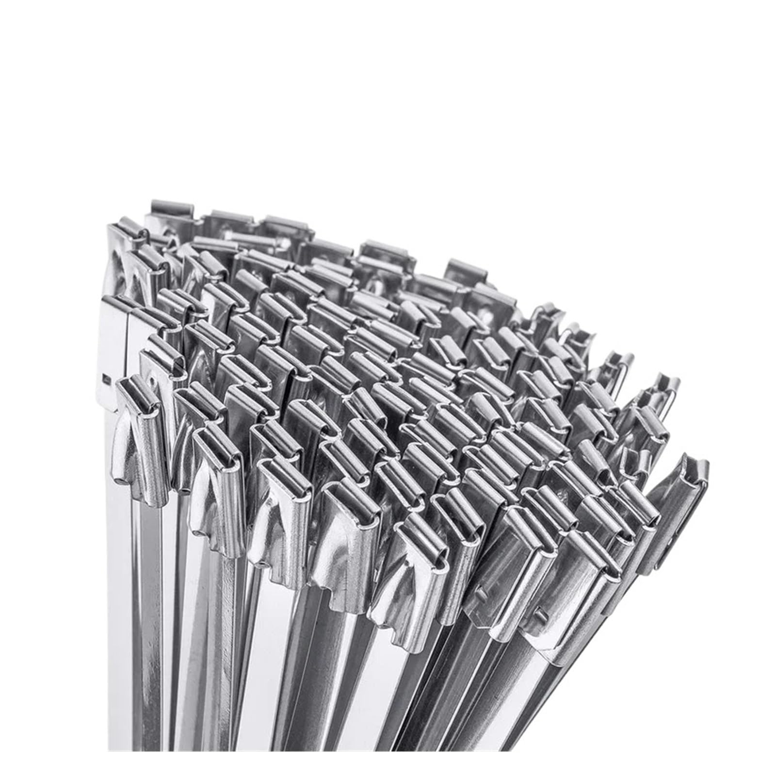 Fascette stringicavo in acciaio inossidabile, fascette stringicavo rivestite, fascette stringicavo in metallo con bloccaggio multiuso(7.9x500mm x100pcs)