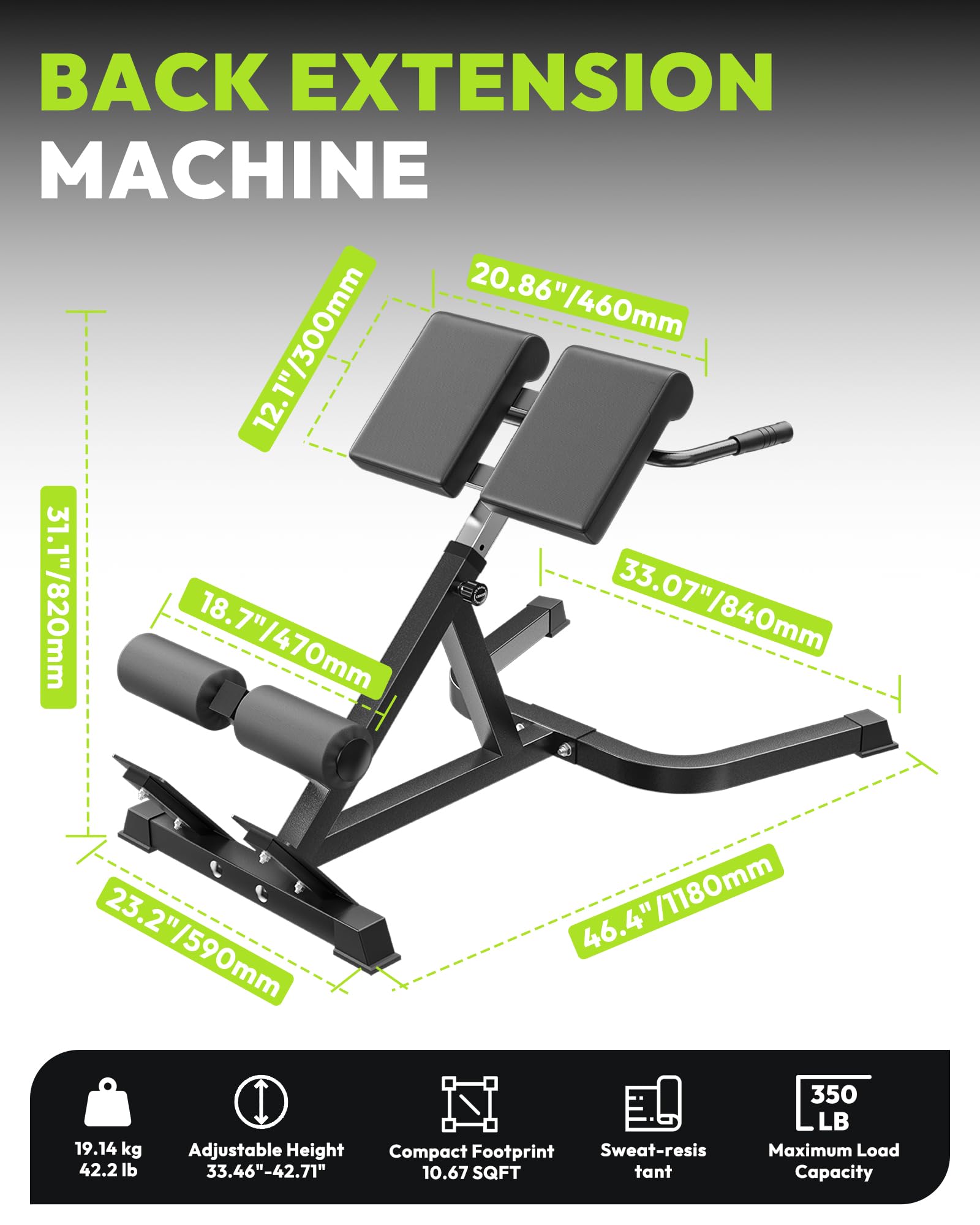 HANDBODE Roman Chair Back Extension Machine.FQ