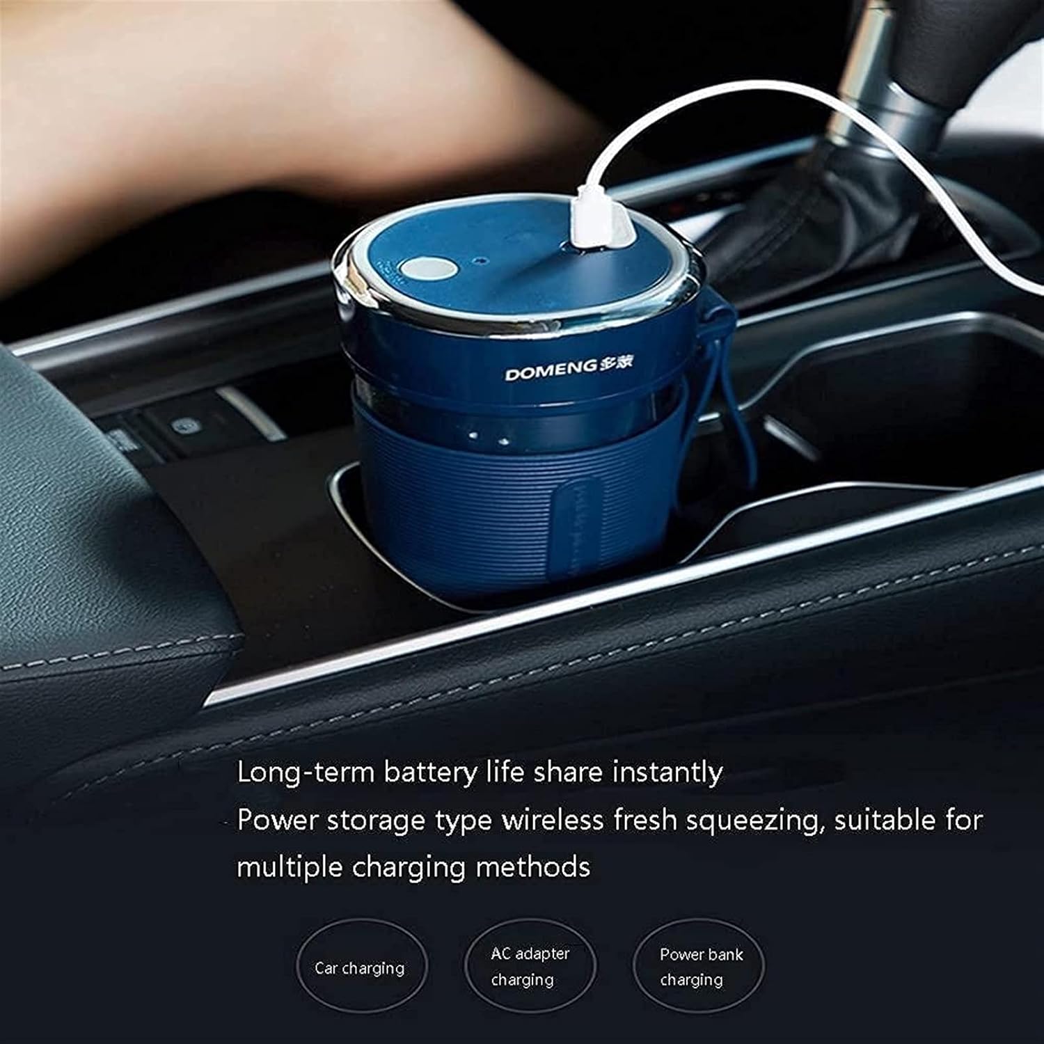 Portable Blender, Cordless Personal Blender Juicer, Mini Mixer, Smoothies Maker Fruit Blender Cup With USB Rechargeable, 10oz/300ml for Home, Office, Sports, Travel, Outdoors