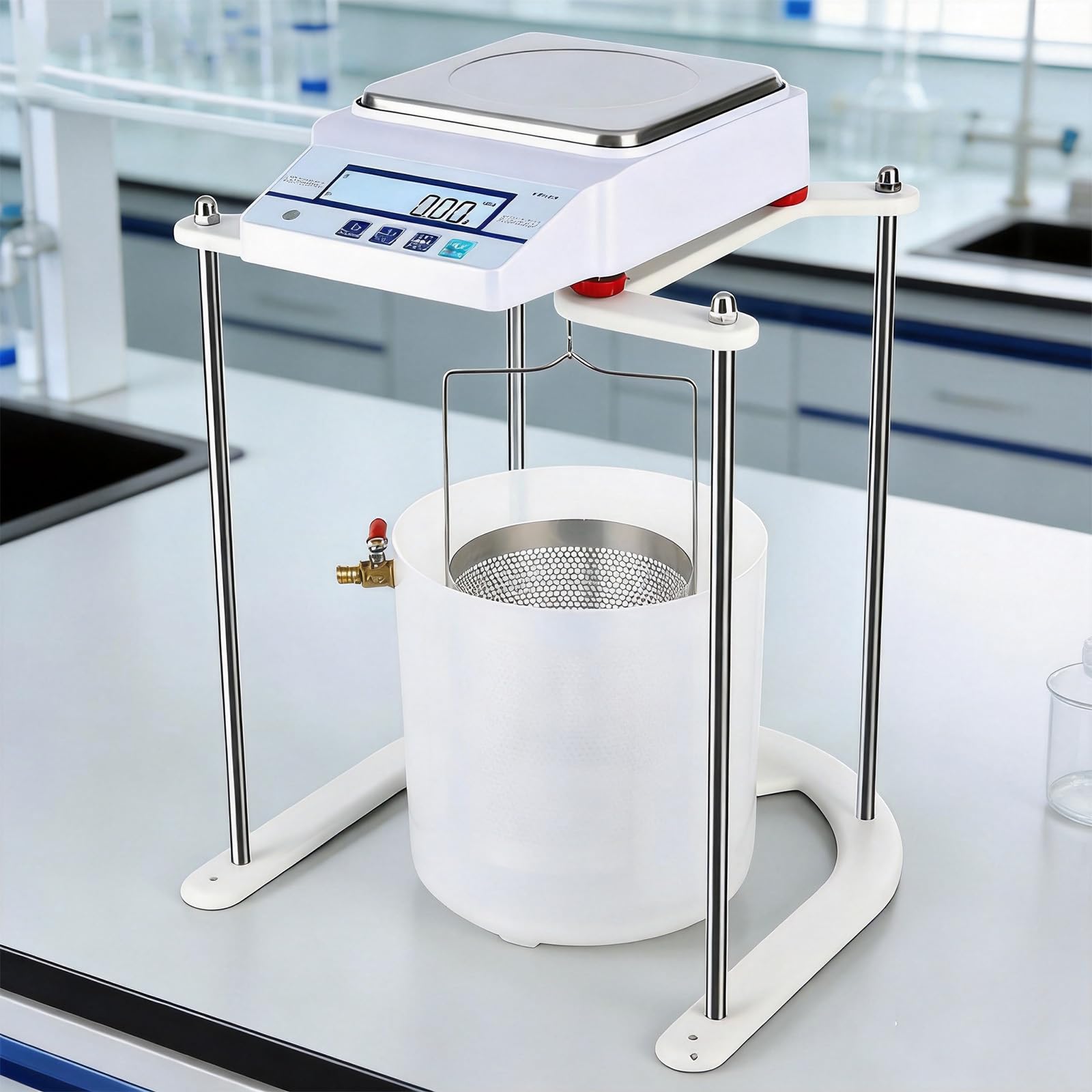 MYFTNP Hydrostatic Balance Scale, Lab Electronic Hydrostatic Balance, Capacity: 2000g/5000g/10kg Optional, Accuracy: 0.1g, Adjustable Feet, for Highways, Transportation, and Engineering