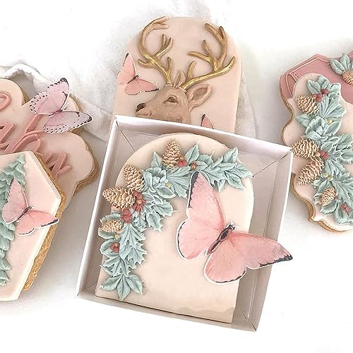 Miniatura 4 de Moldes de fondant de cono de pino de Navidad, hojas de chocolate y dulces, decoración de pasteles de silicona para galletas, mazapán, mousse,