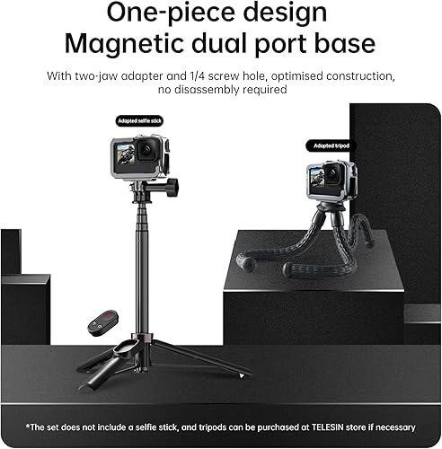 Miniatura 6 de TELESIN Carcasa metálica de aluminio con marco protector de carcasa de esqueleto para GoPro Hero 13, 12, 11, 10, 9, se adapta con filtro de lente ND