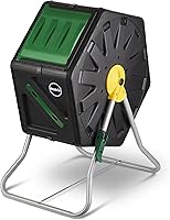 Miracle-Gro 18.5 Gallon Single Chamber Compost Tumbler - Easy-Turn Outdoor Composter for Fast Garden Gold, Heavy-Duty Bin with Sliding Door