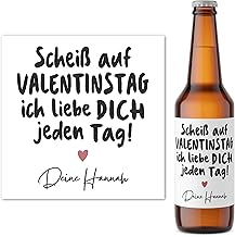 Valentine's Day Gift for Him Beer Labels Personalised I Love You Gift for Men Valentine's Day Beer Gift Labels Pack of 2 | 9 x 9 cm