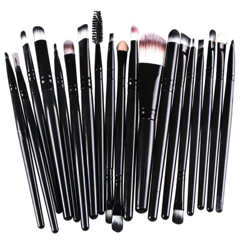 20pcs Makeup BRUSHES Kit Set Powder Foundation Eyeshadow Eyeliner Lip Brush NEW … (BROWN + GOLD) : Beauty & Personal Care