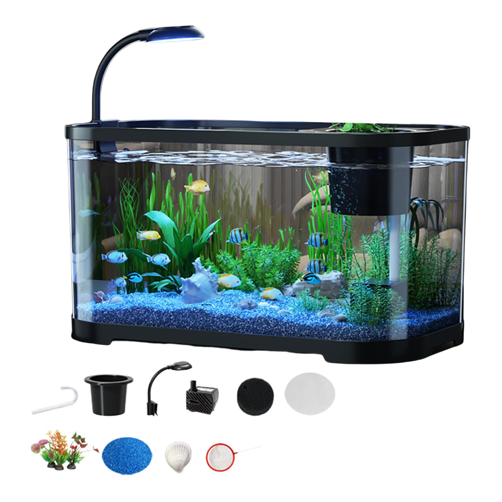 【DIY一点物】ボトリウムアクアリウムセット　メダカ、ベタ、熱帯魚飼育セット Amazon | 水槽 アクアリウム スターターキット 一体型水槽セット