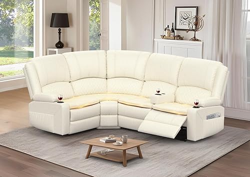 Miniatura 38 de Juego de sofá modular reclinable manual, 7 asientos, sofá modular reclinable esquinero de terciopelo holandés suave, sofá reclinable en forma de L