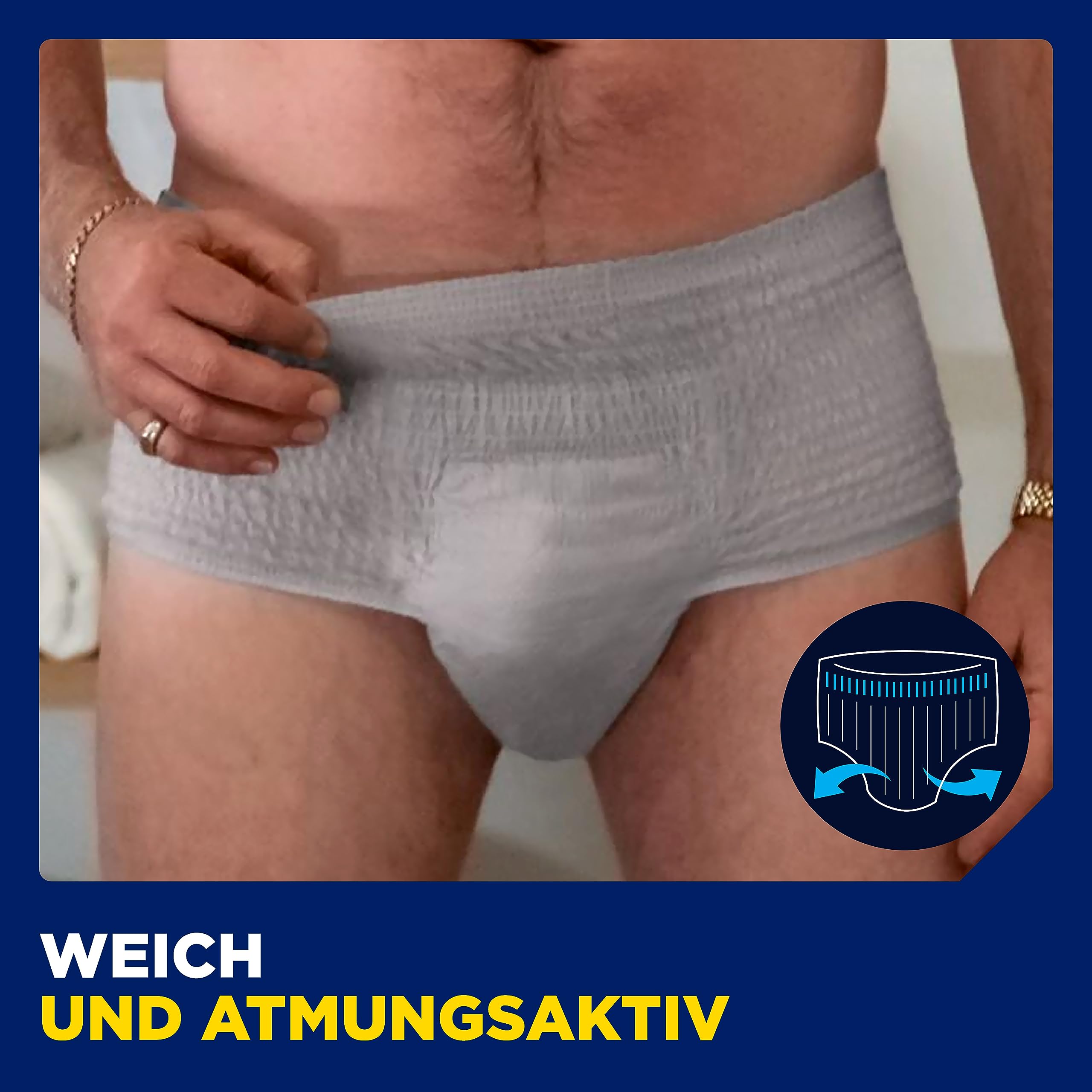 TENA MEN Active fit Pants Plus - 40 Stück im Monatspaket (4 x10) - Einweghosen für Männer - bei mittlerem bis starem Urinverlust - Größe L