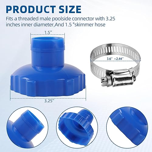 Miniatura 2 de TonGass 11238 Adaptador B de manguera de skimmer para piscinas sobre el suelo Intex Reemplazo exacto compatible con piezas de piscina Intex para