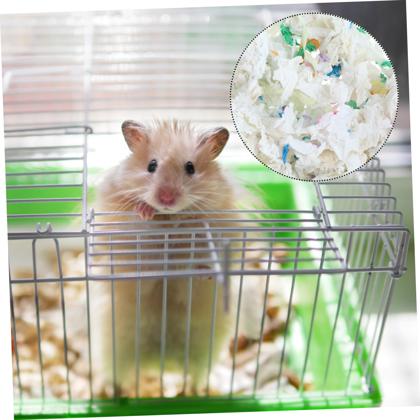Hamsterkäfigpapier als Käfigauskleidung 450g aus Papier Super Saugfähig und Komfortabel Papiereinlage für Kleintierbetten für Hamster und Meerschweinchen