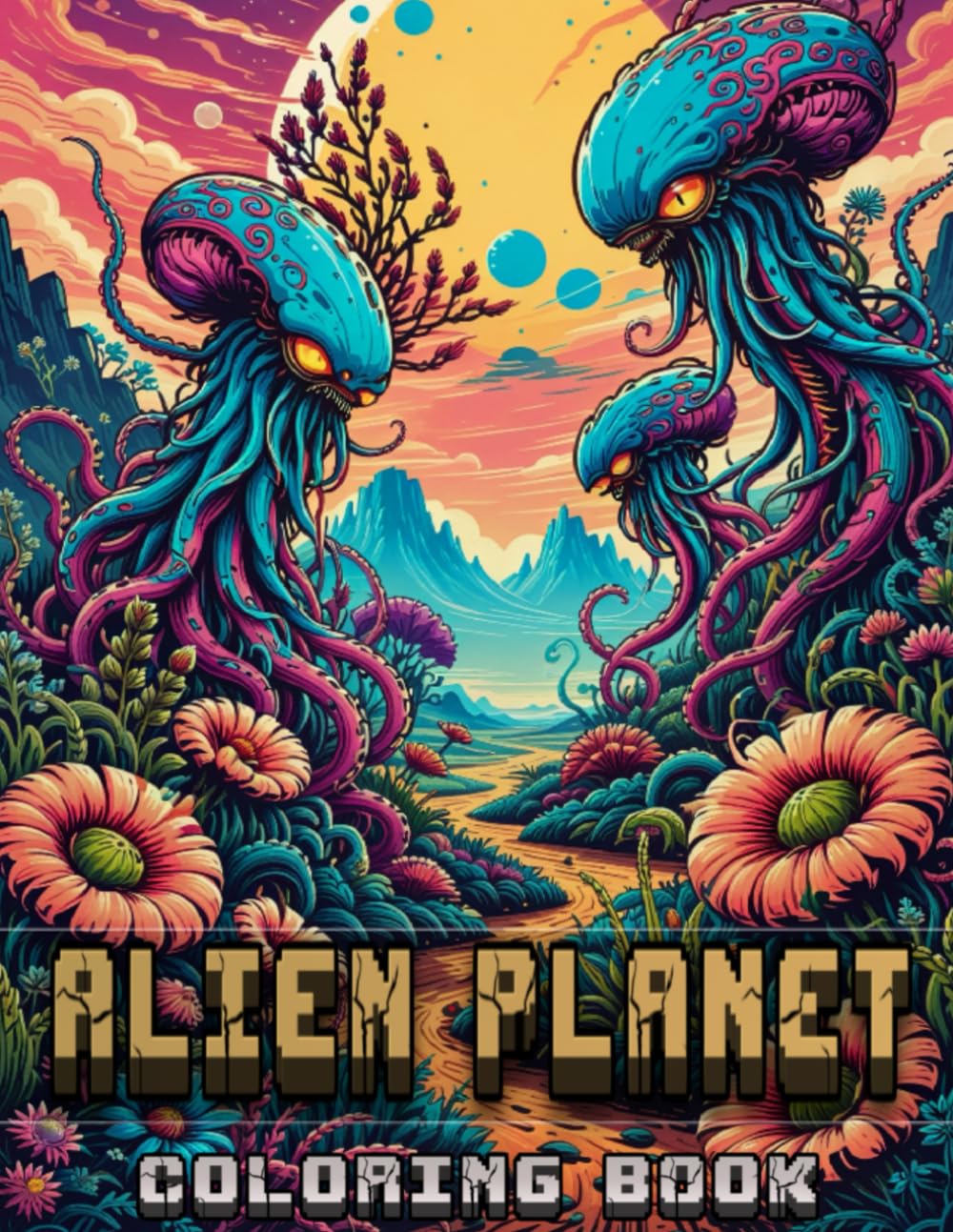 Alien Planet Coloring Book: Over 50 Stunning Designs Featuring Alien Landscapes, Exotic Plants, Strange Creatures, and Mysterious Biological Life - ... and Sci-Fi Enthusiasts (Adult Coloring Books)