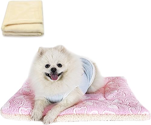 Miniatura 12 de Tapete de cama y manta para perros y gatos, almohadilla reversible para mascotas y manta calmante de forro polar ultrasuave y cálida para cachorros