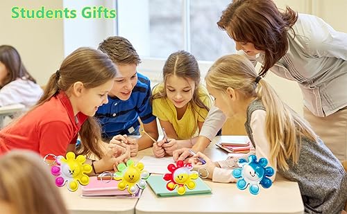 Miniatura 5 de Paquete de 12 llaveros para ansiedad de pulpo a granel para adolescentes y niños, suministros de fiesta de cumpleaños, regalos de verano para