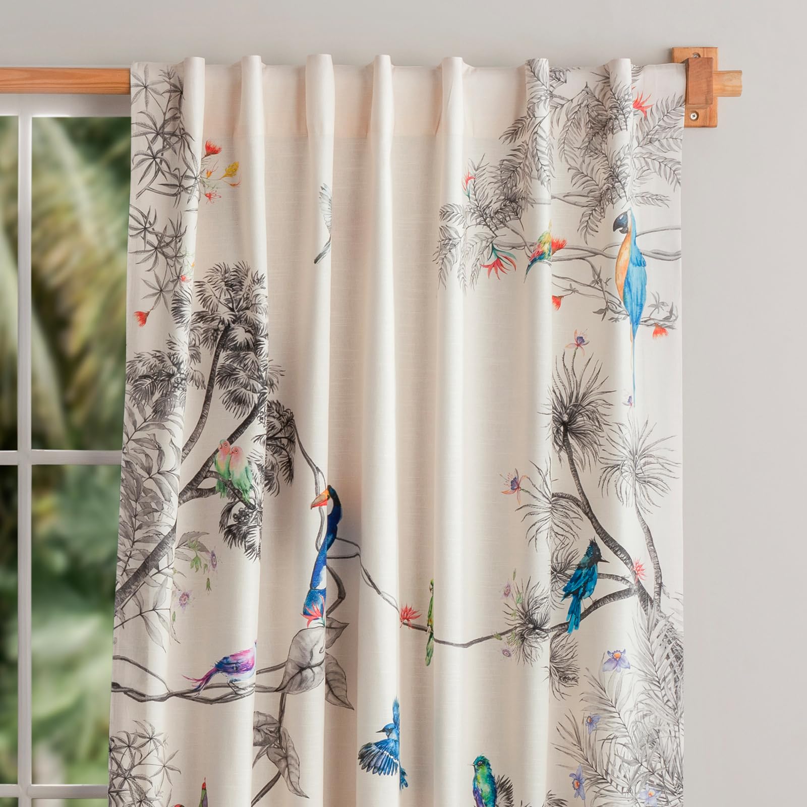 Rideaux de fenêtre en coton 244 cm Amazonie Maison d'Hermine pour salon chic