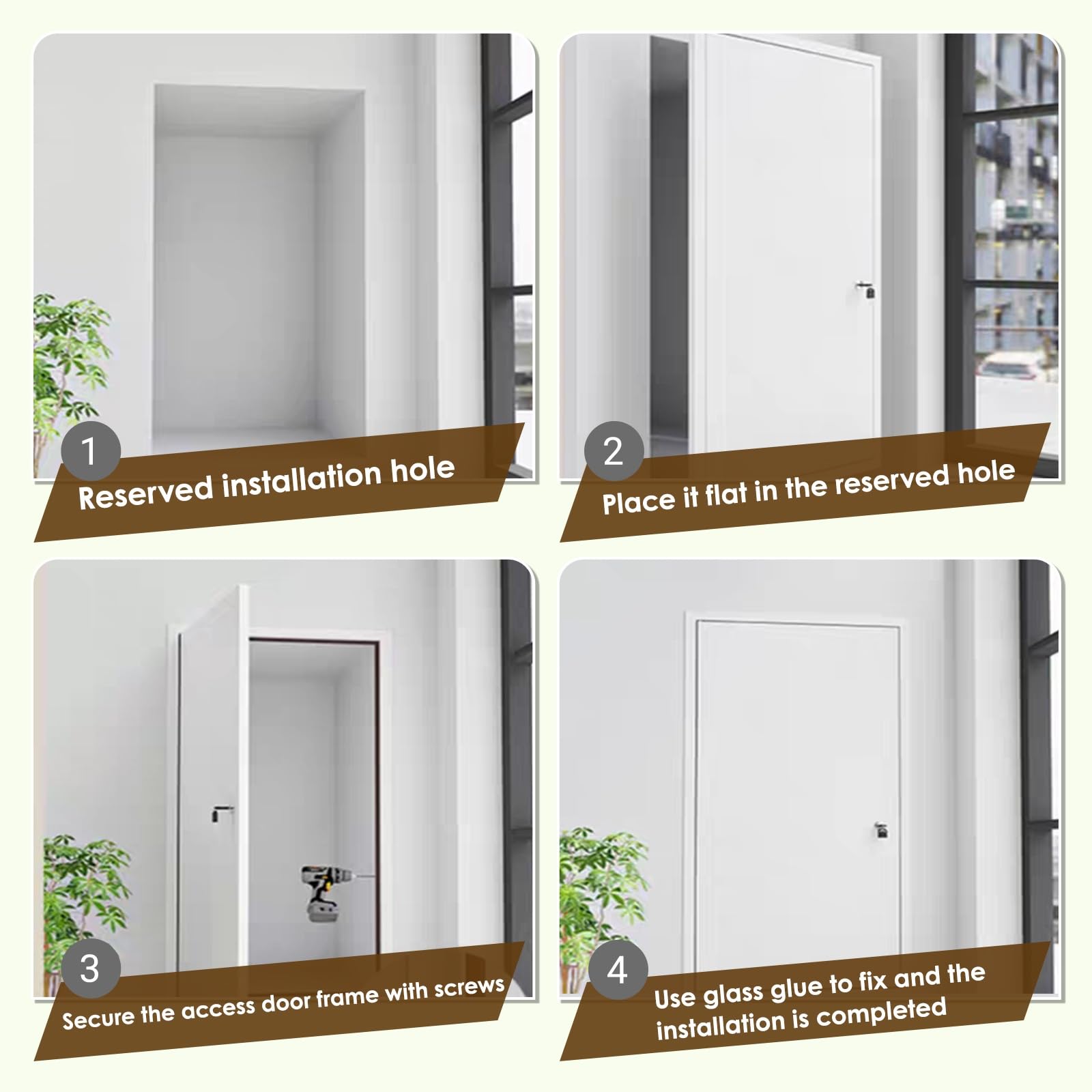 Panel De Acceso De Aluminio,Puerta De Revisión con Cerradura Y Llave,Trampilla para Fontanería/eléctrico En Pared/Techo,para Servicio De Plomería Empotrada