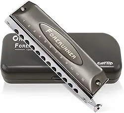 East Top Gaita Forerunner Cromática em Dó - 12 Furos, 48 Tons para Adultos, Iniciantes e Estudantes