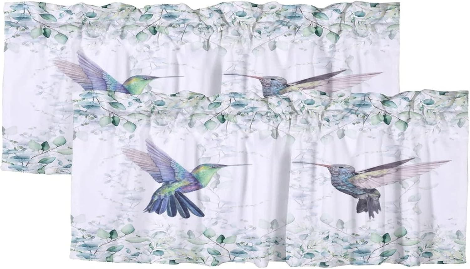 Vintage Floral Hummingbird Curtains Living Room Bathroom Bedroom Rustic Curtains Window Treatments Small Cafe Curtains