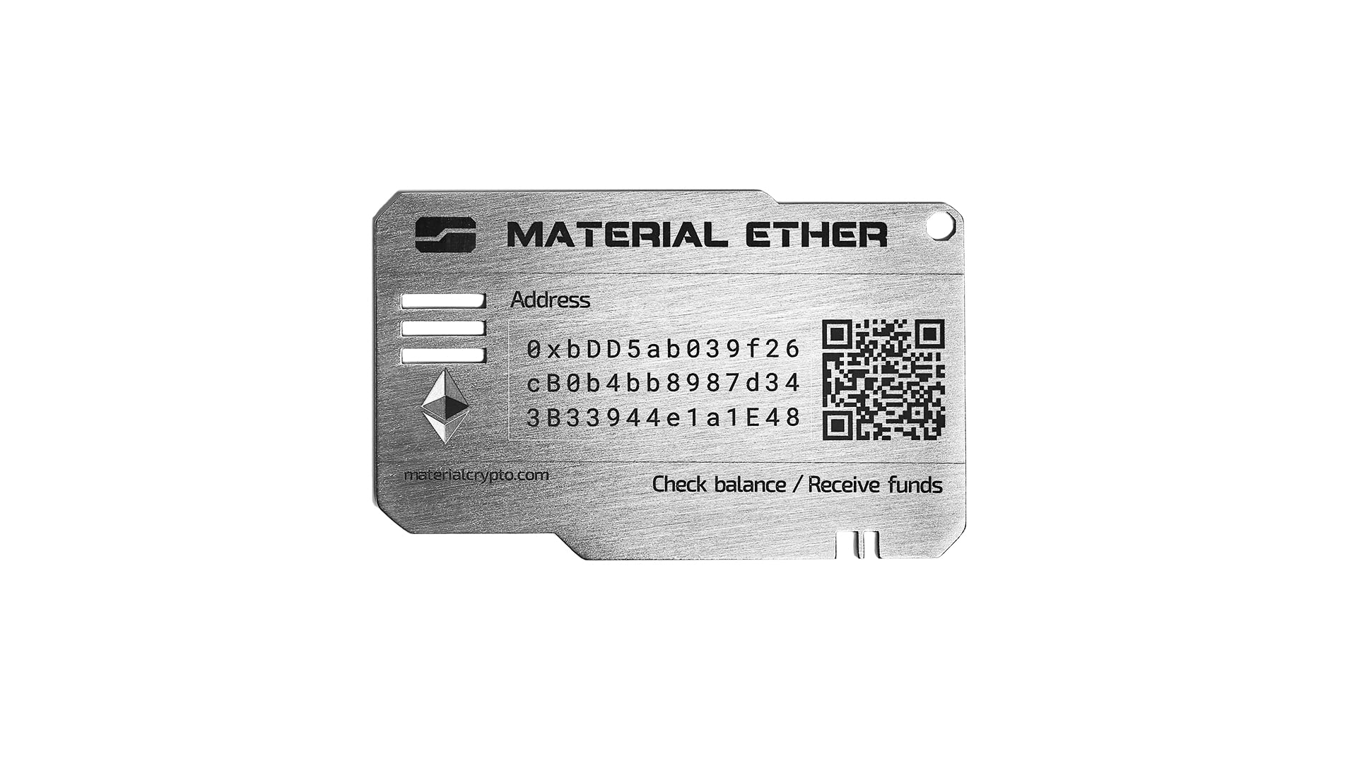 Crypto Material - Physical Ethereum Wallet - Impossible to Hack - Built to  Last 200 Years - Manufactured under Strict Security and Privacy Measures -  ERC-20 / EVM/MetaMask : Amazon.com.be: Electronics