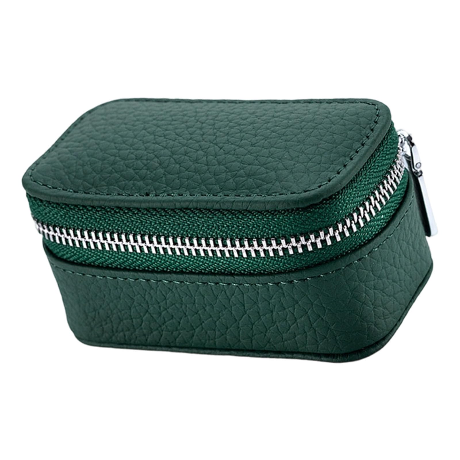 Kaeltsyn PU Leather Miniature Jewelry Storage Case Portable Design Travel Organiser for Earrings Rings and Necklaces Leather Travel Jewelry Box