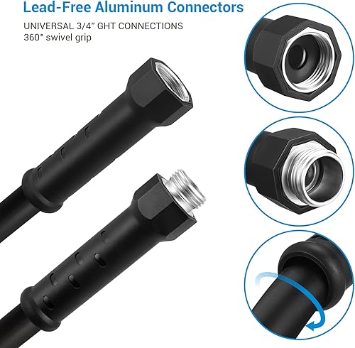 Miniatura 2 de DEWENWILS Manguera de jardín de 10 pies x 58 pulgadas, manguera de agua con mango giratorio, resistente, ligera, manguera flexible para plantas,