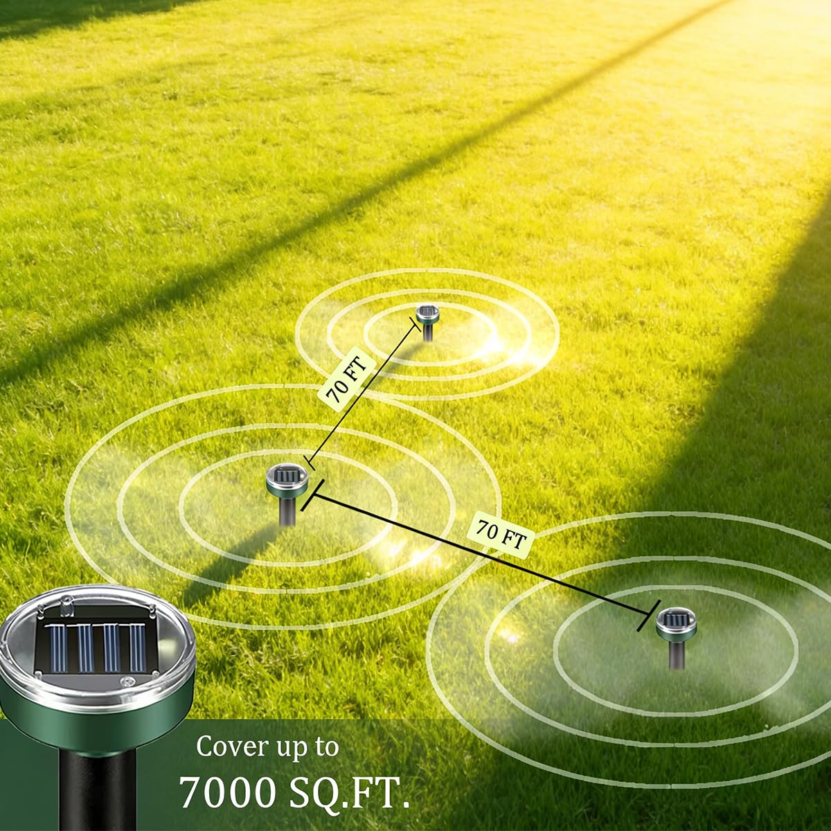 Eichhörnchenabwehr Maulwurfschreck 10 Pack Solarbetriebene Sanke Gopher Hirschvertreiber Jäger Maulwurfschreck Sonic Spikes Repellent Ultraschall Schädlingsbekämpfung Outdoor Halten Maulwürfe aus Hof