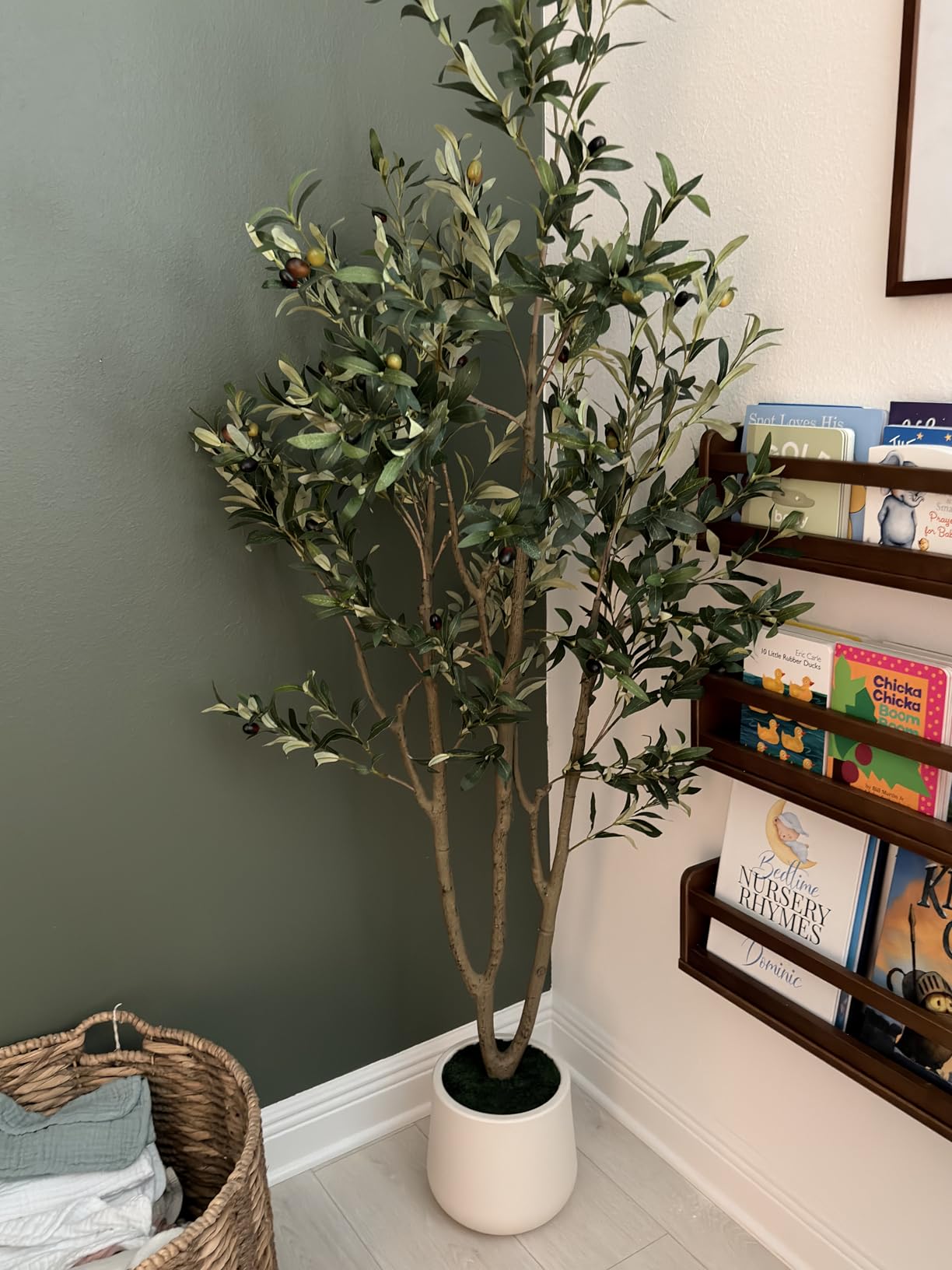 Buy VIVATREES Olive Trees Artificial Indoor, 6FT Tall Faux Olive Tree ...