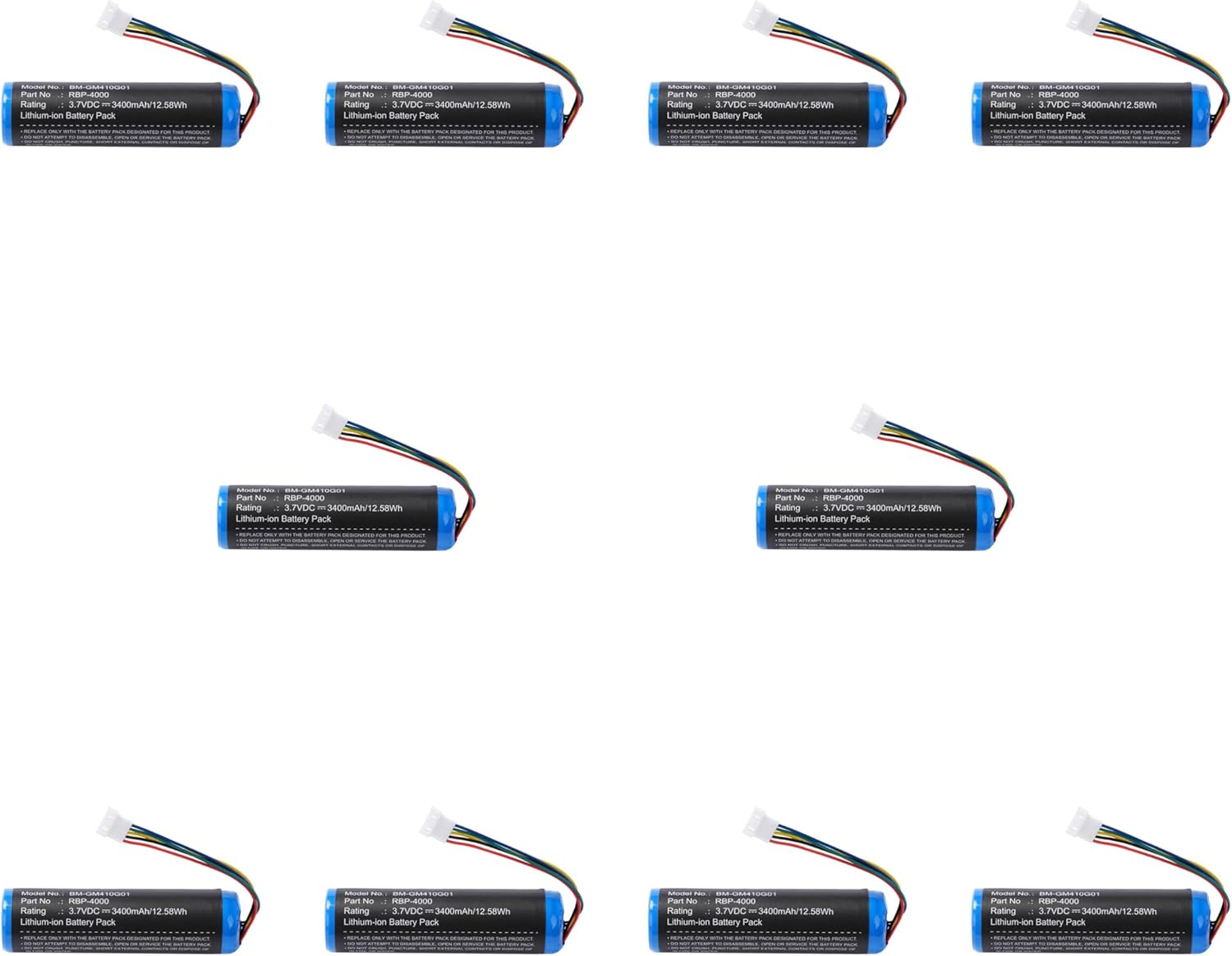 2 Pcs 3400mAh RBP-4000 BT-8 Battery Replacement for DATALOGIC GBT4400 GBT4430 GM4100 GM4100-BK-43hz GM4130 GM4400 GM4430GRYPHON GM4100 RBP-GM40 DATALOGIC BT-8 BP-4000 Battery