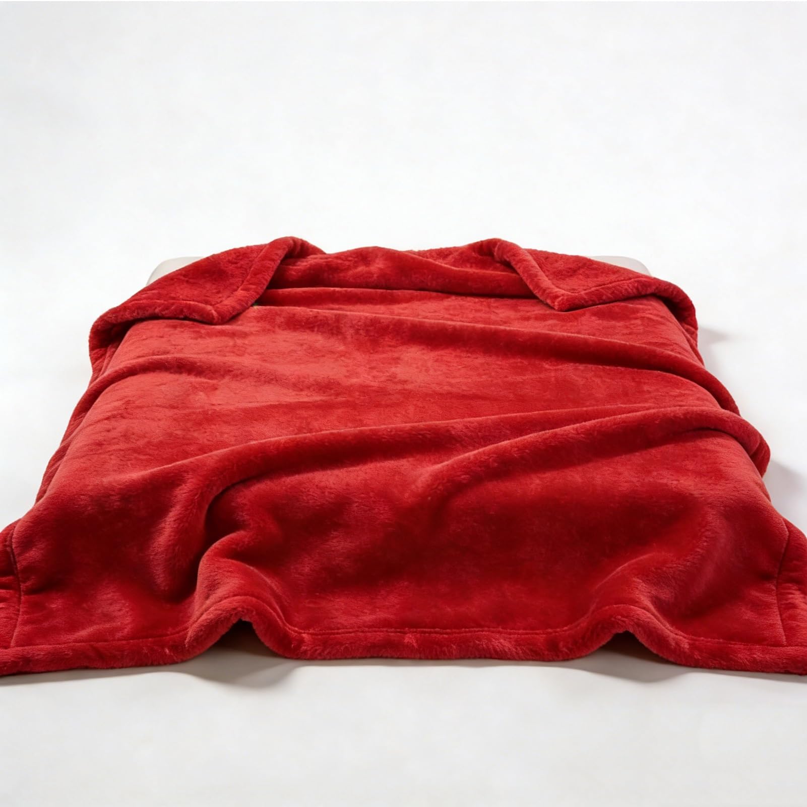 Flauschdecke 135 x 260 cm Weich/Warm/Leicht Wohndecke Kuscheldecke Geeignet für Alle Jahreszeiten für Sofa Schlafzimmer, Rot