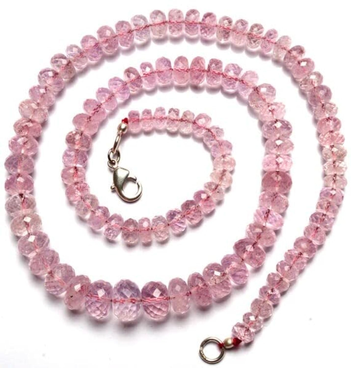 Morganite naturelle perles facettées pour fabriquer un cadeau personnalisé