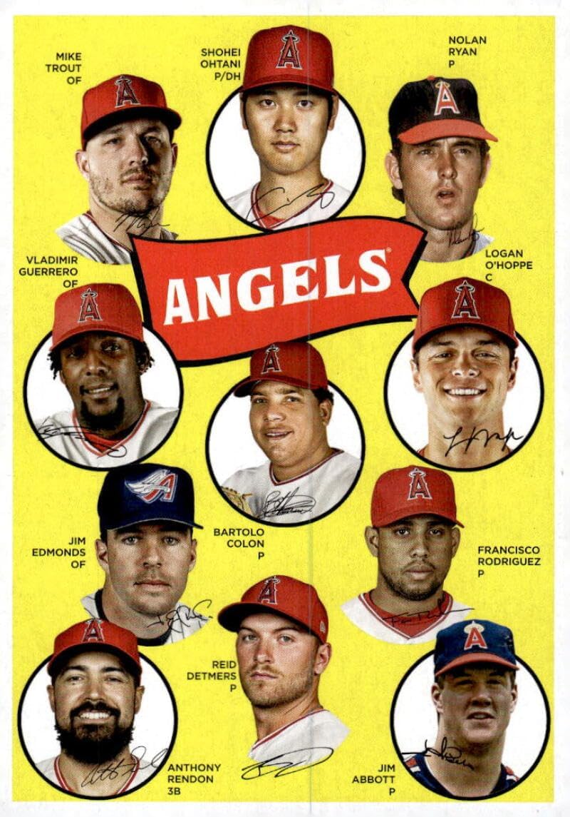 2023 Topps Archives 1969 Team History Baseball Post Card #H69-LAA Los Angeles Angels Los Angeles Angels MLB Baseball Card NM-MT