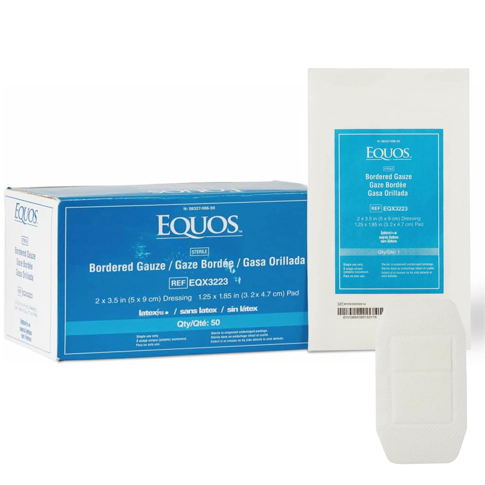 EQUOS Non-Stick Island Bordered Gauze Dressing, Sterile, 6" x 6", 25 Count — Amazon image 8