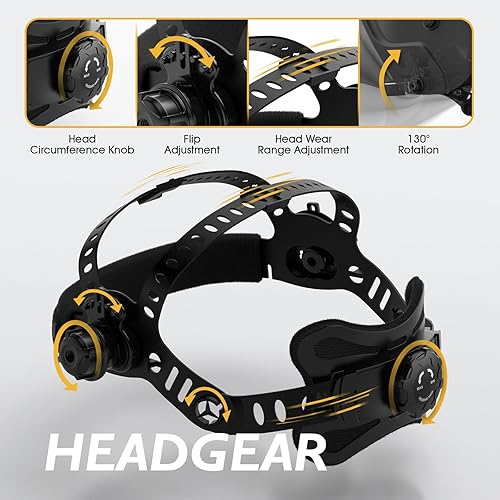 Miniatura 4 de TOOLIOM True Color Solar Powered Auto Darkening Welding Helmet with Adjustable Shade for TIG MIG ARC