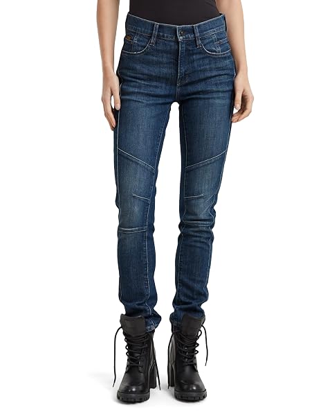 G-STAR Donna Ace 2.0 Biker Slim Straight Jeans, Blu (worn in blizzard D25285-D761-G799), 24W / 32L