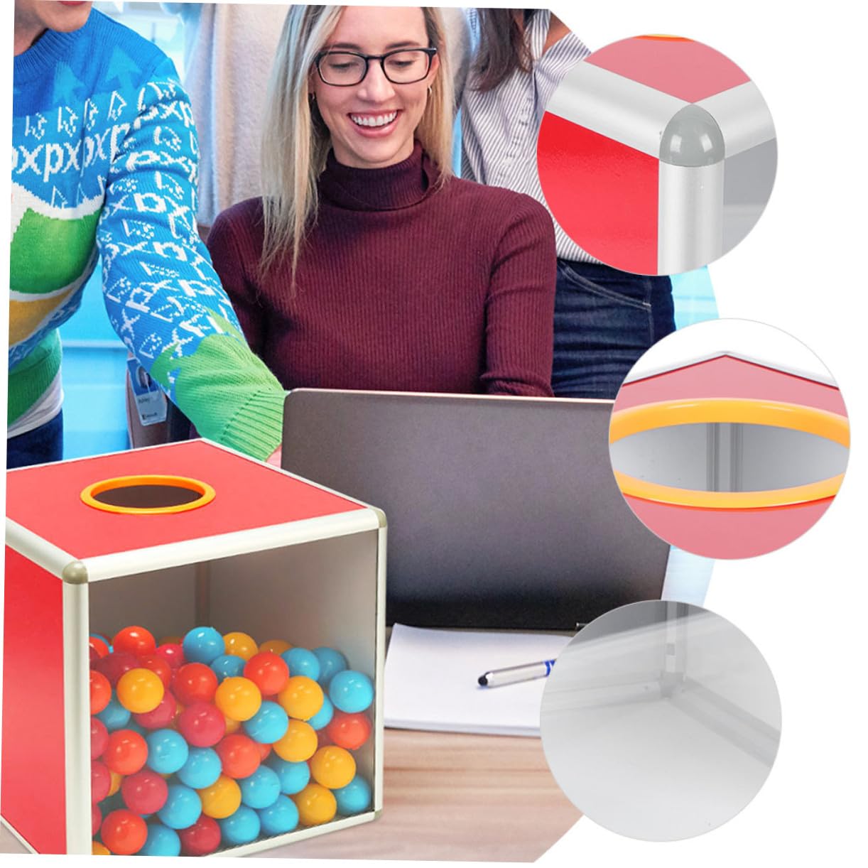 TOPBATHY Caja Transparente para Sorteos Multifunción Urna de Votación Resistente con Material para Donaciones y Eventos Empresariales