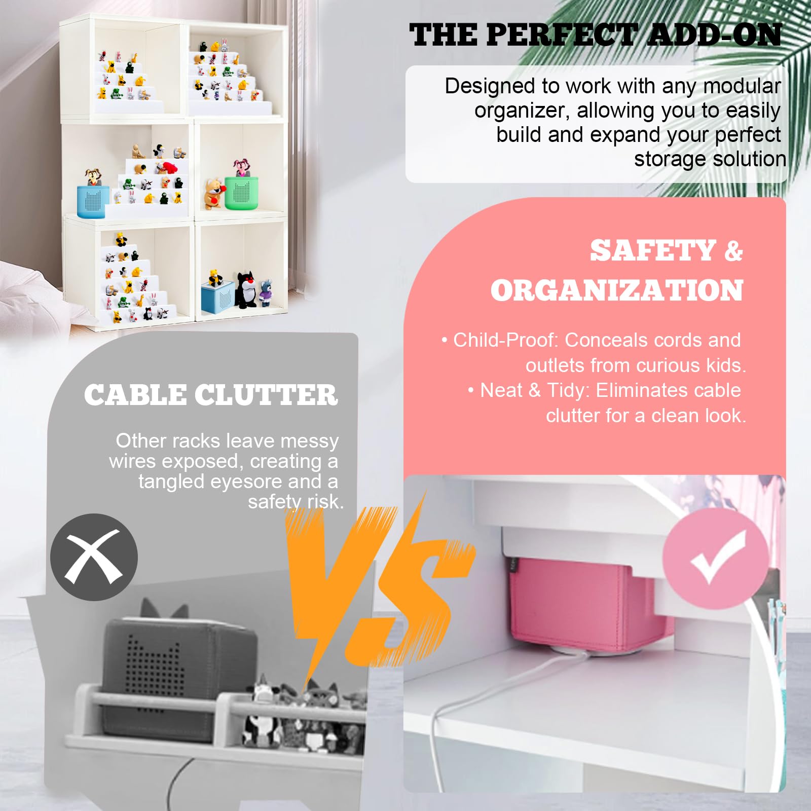 Shelf for Tonie Applied to IKEA KALLAX-Magnetic Storage Organizer Holds 50+ Figures & Box from Toniebox, White, Without Cut-off - Image 3