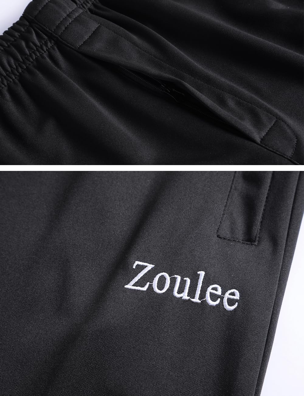 Zoulee Men's Warm-Up Open Hem Track Pants Lightweight Sweatpants with Zipper Fly - Image 7