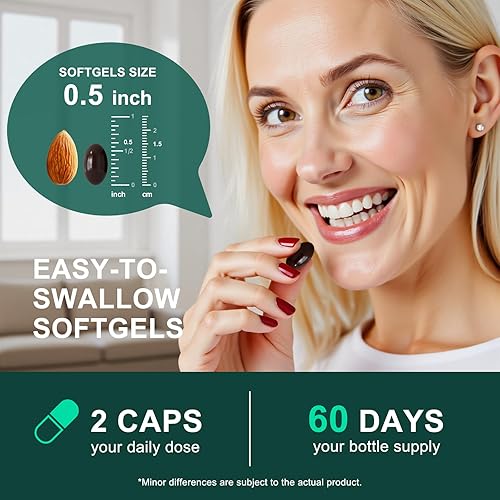 Miniatura 6 de Natprime Cápsulas blandas CoQ10 de 200 mg - Suplemento de coenzima Q10 de alta absorción de ubiquinol - Antioxidantes, vasculares, salud cardíaca,