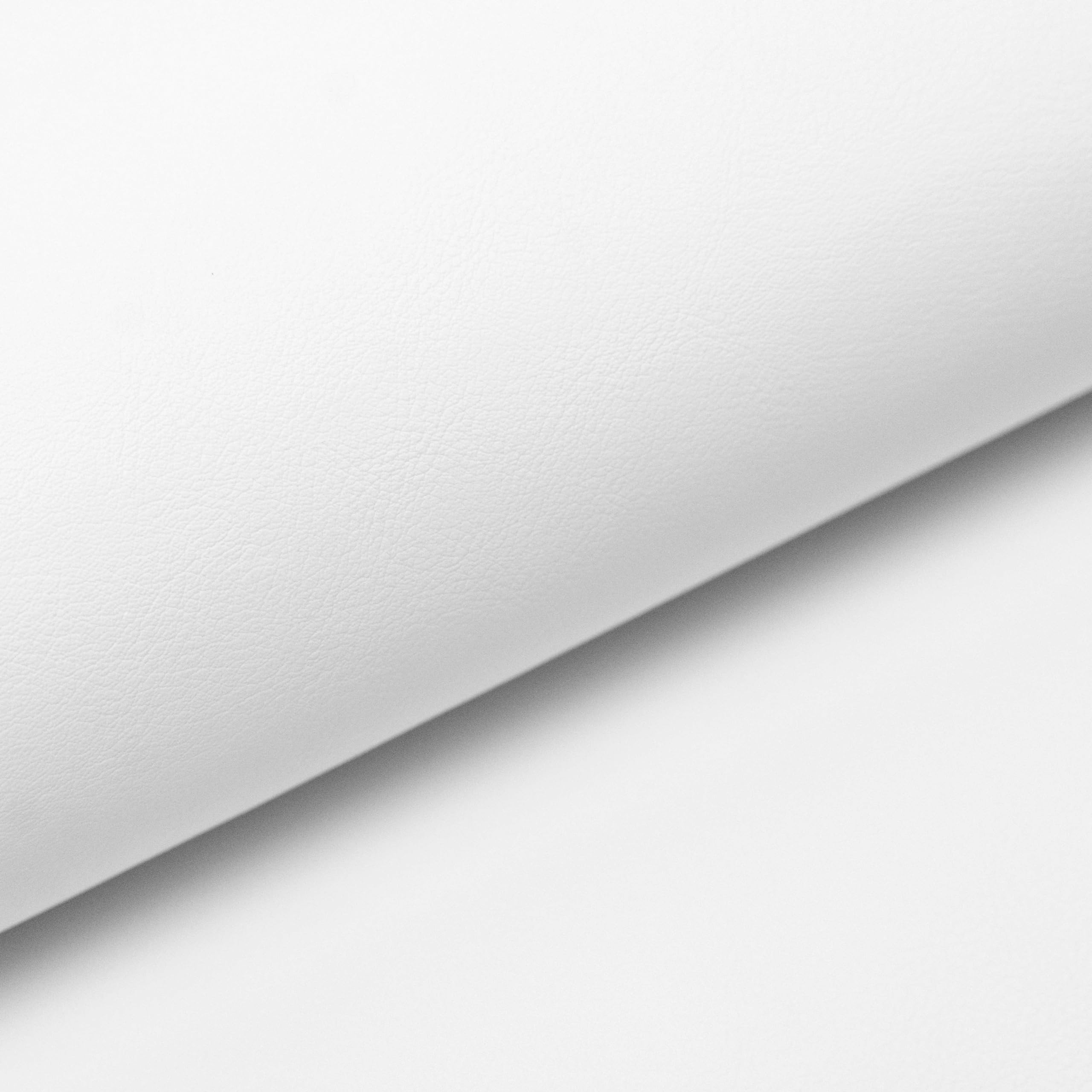 GIURI TESSUTI - CAPRI, Tessuto Contract in Ecopelle Nautica, Ignifugo, Anti-UV, Antibatterico, Impermeabile - per Tappezzeria d'Interni, Esterni, Barche, Auto, Moto (3 MT, BIANCO)