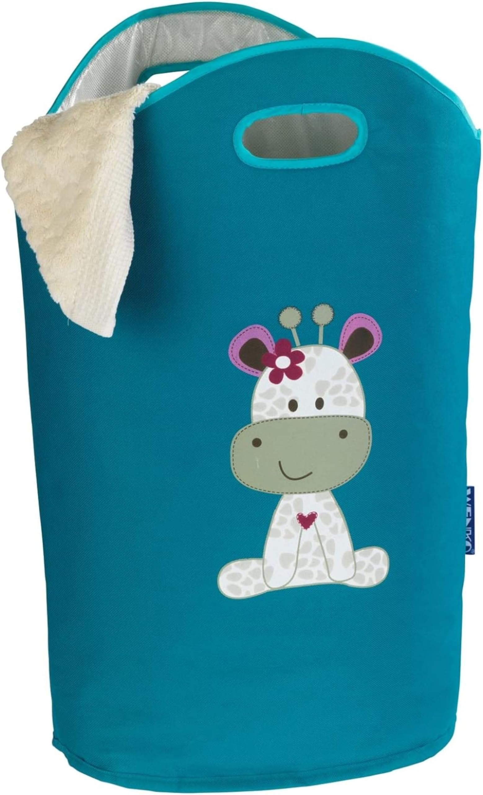 WENKO Kosz na pranie Kids Greta Petrol - pojemność kosza na pranie: 24 l, poliester, 40 x 52 x 20 cm, petrol