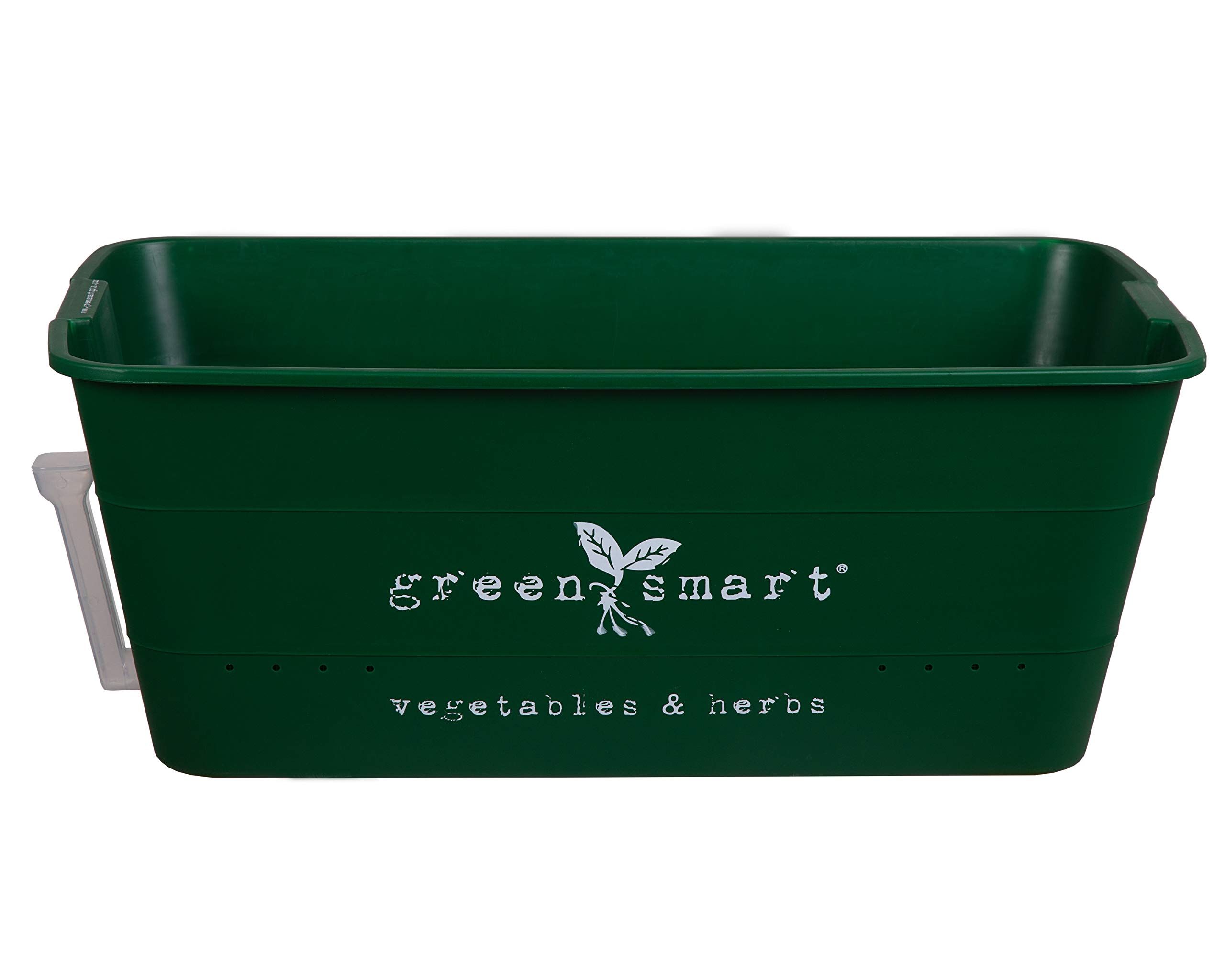 Green Smart Pots - Huge Smart Self Watering Plant Box Growing Herbs & Vegetables at Home (Green)