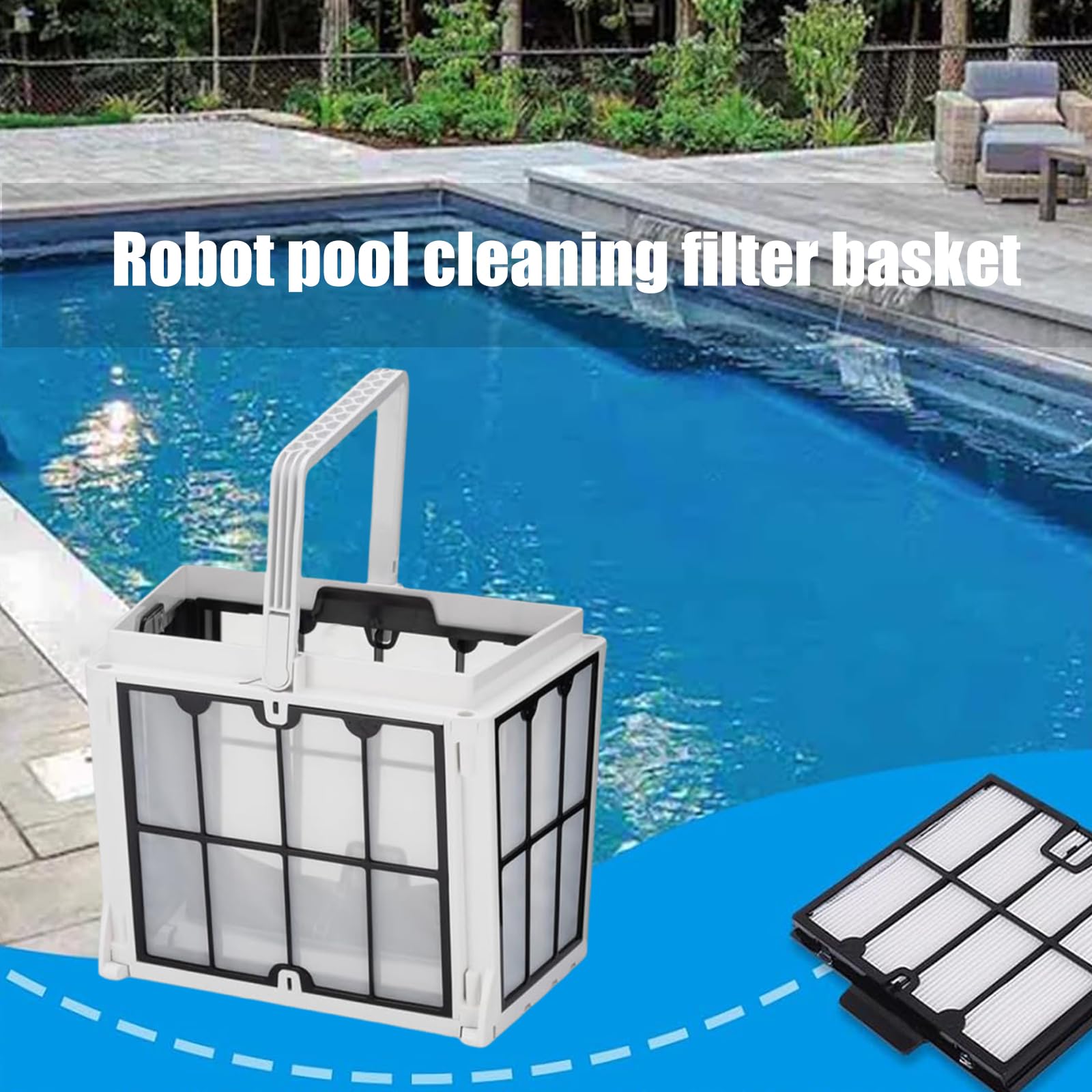 Cesta de filtro de plástico Skimmer para piscina robótica al vacío optimizar la eficiencia de limpieza y fácil mantenimiento reemplazo piscina limpiador filtro cesta