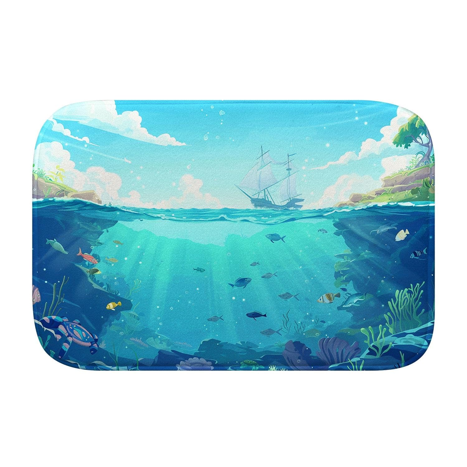 Tapis de bain design moderne VCSFR 560 pour une ambiance marine