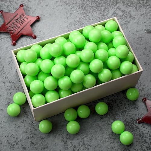 Miniatura 41 de Civaner 150 unidades de 68 bolas de pintura Cal bolas sólidas, 68 bolas rompedoras, bolas de nailon duro para práctica de entrenamiento de tiro