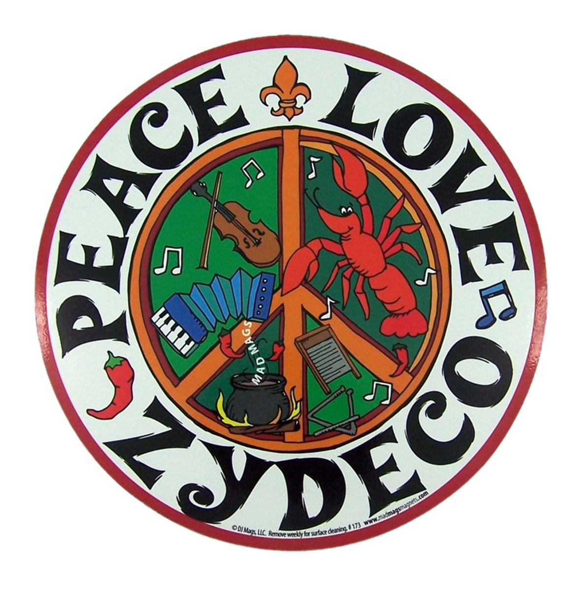 Amazon.com: Mad Mags Louisiana Zydeco Cajun Music Magnetic Decal