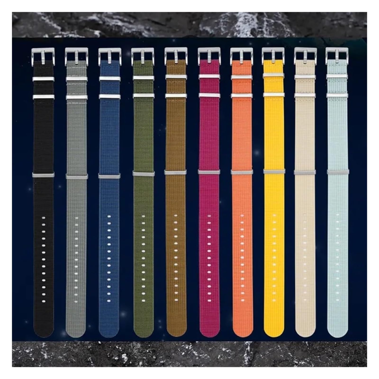 Remplacement du bracelet de la montre intelligente Bracelet de montre en Nylon remplacer la ceinture de bande 22mm bracelet universel respirant accessoires de bande de Sport bracelet de montre en nylo
