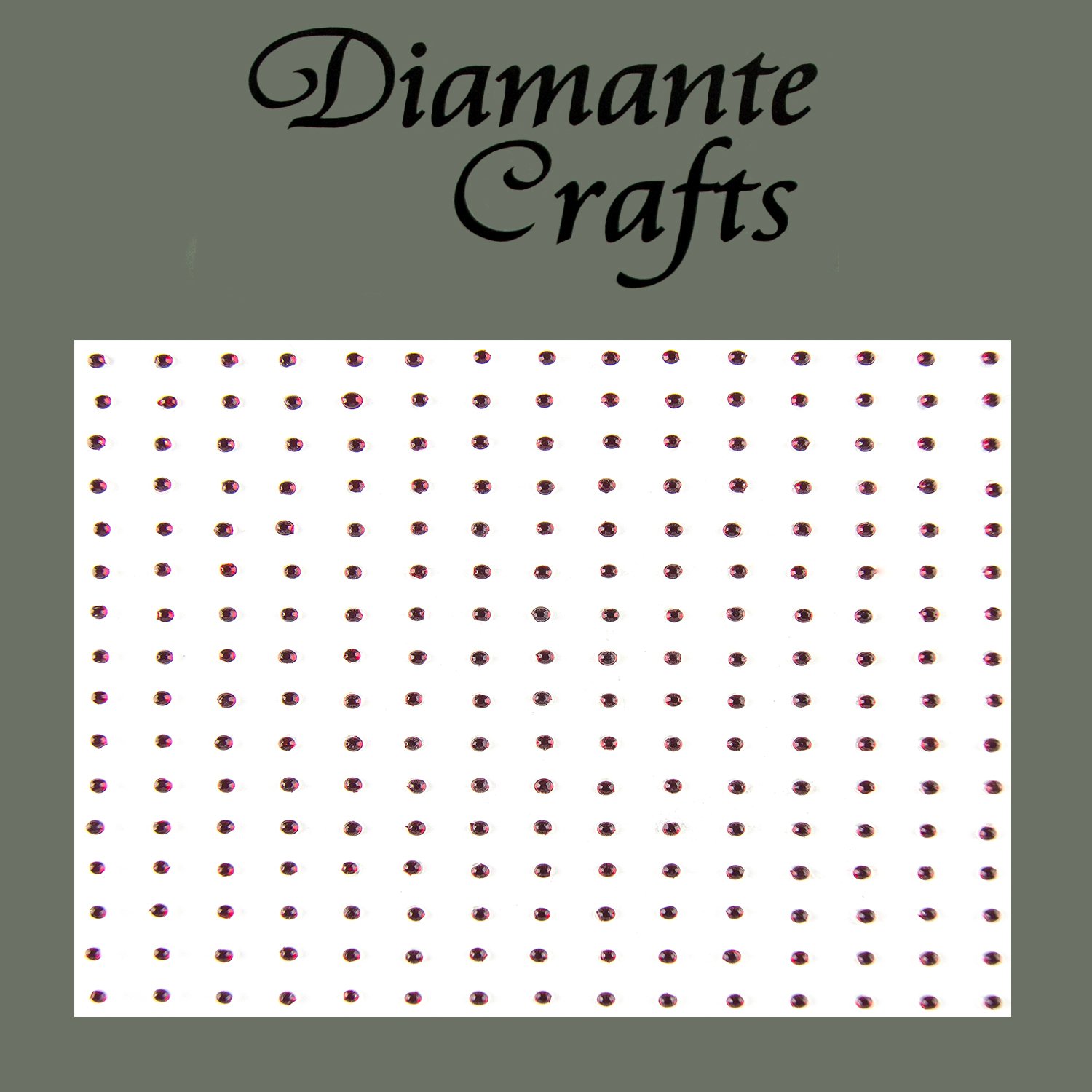 Diamante Crafts 240 x 1mm Burgundy Diamante Self Adhesive Rhinestone Craft Embellishment Gems - created exclusively